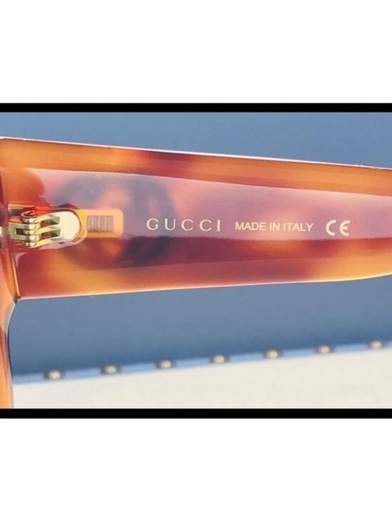 Green. Gucci Havana Round Sunglasses GG0142SA 002 main image 10